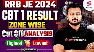 RRB JE Result 2024 | RRB JE Cut Off 2024 | RRB JE Cut Off Zone Wise | Complete Details | Shubham Sir