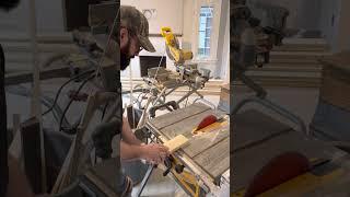 Coping inside base molding corners with table saw