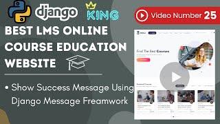 Show Success Message Using Django Message Freamwork #learningmanagementsystem