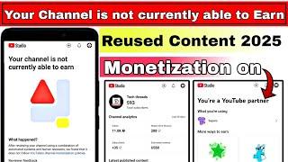 Your channel is not currently able to earn | channel is not currently able to earn problem solution