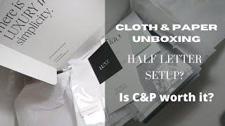 Cloth and Paper Unboxing | Is it worth it? Thinking about a half letter discbound setup?