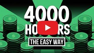 How to Complete 4000 hours of Watch Time in Just 1 Month in 2025/monetize your youtube channel fast