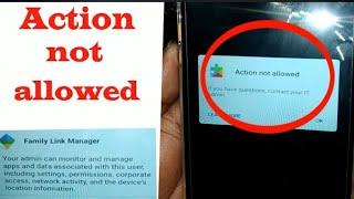 Action not allowed On Youtube, How To Install & Updated Youtube,Youtube appsFamily Link Manager