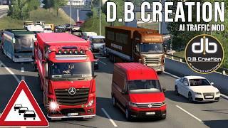 ETS2 1.53 D.B Creation "AI Traffic Mod"  TESTFAHRT [2855] EURO TRUCK SIMULATOR 2