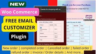 Free WooCommerce Email customizer plugin | Customize WooCommerce email templates