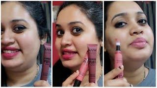 Nyx Powder Puff Lippie Review & Swatches | Hindi