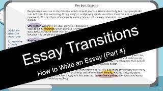 How to Write an Essay: Transitions (with Worksheet)