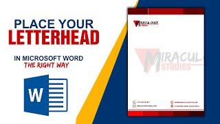 How to place letterhead in Word the right way