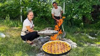 Traditional Azerbaijani Walnut Baklava | Outdoor Cooking 
