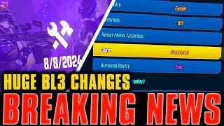 HUGE BORDERLANDS 3 CHANGE! - Auto Sell Feature - NEW Max Level Character Option - (Borderlands News)