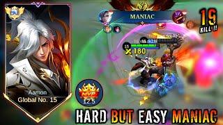 TOP GLOBAL AAMON VS BANE JUNGLE || HARD GAME BUT AAMON EASY MANIAC !! - MLBB