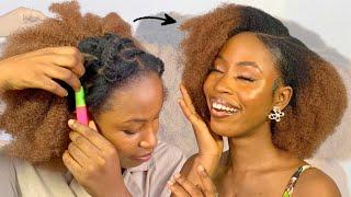 FAKE Natural Hair??? | How to Leave out Crochet Natural Hair