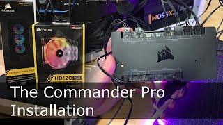 Installing the Corsair Commander Pro with LED strips in a Meshify C Case