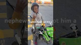 nephew finally got him a bike!! #kx65 #bikelife #wheelie