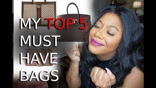 My TOP 5 MOST WANTED Luxury BAGS | MakeupMesha