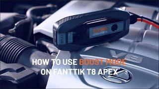 HOW TO USE BOOST MODE ON FANTTIK T8 APEX JUMP STARTER