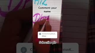 writing name |Dhruv| calligraphy style| comment your name #shorts #fonkmusic #artist #signature