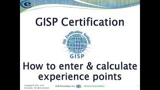 GISP Certification Experience Points