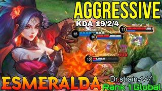 19 Kills Esmeralda Aggressive Gameplay - Top 1 Global Esmeralda by Dr.strain - Mobile Legends