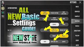 PUBG NEW STATE MOBILE ALL BASIC SETTINGS GUIDE/EXPLAINED IN HINDI | HOW TO PLAY NEW STATE MOBILE!