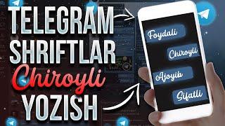 TELEGRAM CHIROYLI YOZISH // TELEGRAM SIRLARI 2022!