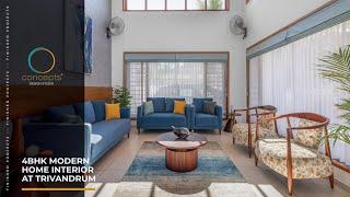 4 BHK Modern Home Interior at Trivandrum | Concepts Design Studio