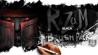 RaZuM BRUSH PACK BLACK EDITION (PROCREATE)