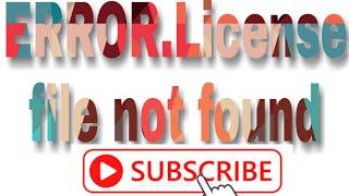 ERROR License file not found! Obtain new License via main BEST module!