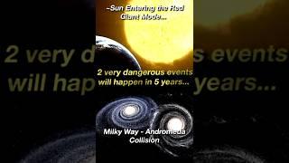 Red Giant Vs. Milkomeda  ( 5 billion years ) #shorts #sun #trending #space #virall #fypシ゚