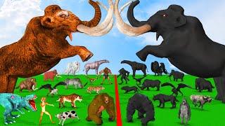 Prehistoric Mammals VS Shadow Itself Mammals Size Comparison Mammoth Dinosaur Animal Epic Battle