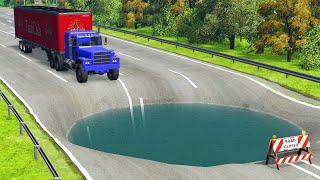 Cars vs Giant Water Pit #2 - BeamNG.Drive