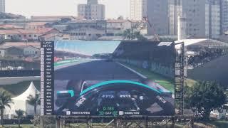 Hamilton tries to overtake Verstappen. Brazil Sao Paulo GP 2021