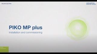 PIKO MP plus: Installation and commissioning