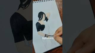 Elegance in a saree #art #drawing #painting #aesthetic #youtubeshorts #trending