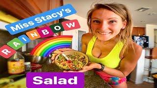 Miss Stacy shows you how to prepare a Rainbow Salad