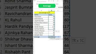 Excel Formula - Average  #excel #exceltips