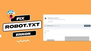 Fix blocked by robots.txt | Indexed though blocked by robots.txt problem fix