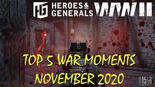 Heroes and Generals ► Top 5 War Moments | November 2020