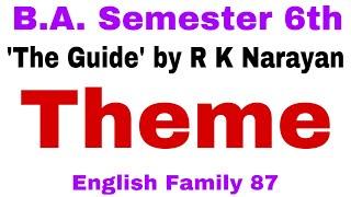 Theme of the novel The Guide by R K Narayan | Theme of the novel The Guide by English Family 87