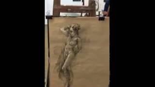 Antonio Duarte does a 15 minute sketch in the studio