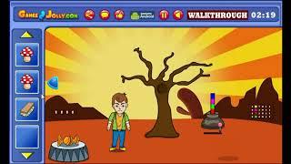 Desert Cute Man Hungry Escape Walkthrough - Games2Jolly