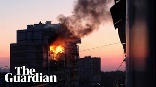 Waves of Russian drones and missiles kill at least 14 people in Kyiv