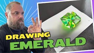 Master The Art Of Realism: How To Draw An Emerald | DrewDrawz