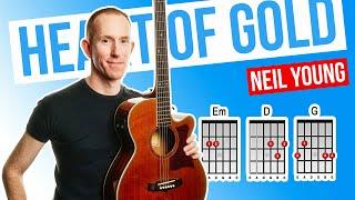 Heart Of Gold  Neil Young  Acoustic Guitar Lesson [with PDF]