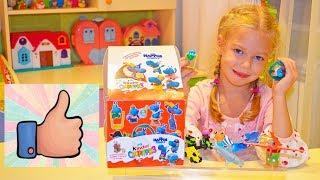 Киндер Сюрприз THE HAPPOS FAMILY Семейка Бегемотиков Открываем Kinder Surprise Распаковка 12 яйц!