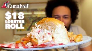 Carnival Cruise Seafood Corner - Lobster Roll 4K Food Review