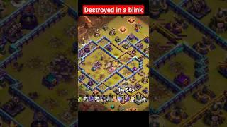 Destroyed in a blink #coc #clashofclans #clashrooney 