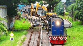 TOTAL TRACK RENOVATION BEGAN on the Retiro TIGRE branch line! + Last trains on the old track