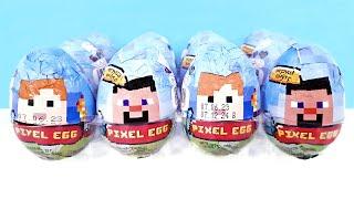 МАЙНКРАФТ шоколадные яйца PIXEL EGGS Конфитрейд 2023! Сюрпризы, игрушки Kinder Surprise unboxing