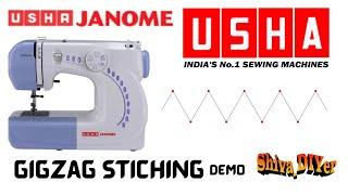 Zigzag Stitch🪡 Usha Janome Zigzag Sewing Machine  Zigzag Stitching Demo 🪡 Premium Sewing Machine 🪡